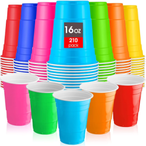 Multi-colored cups